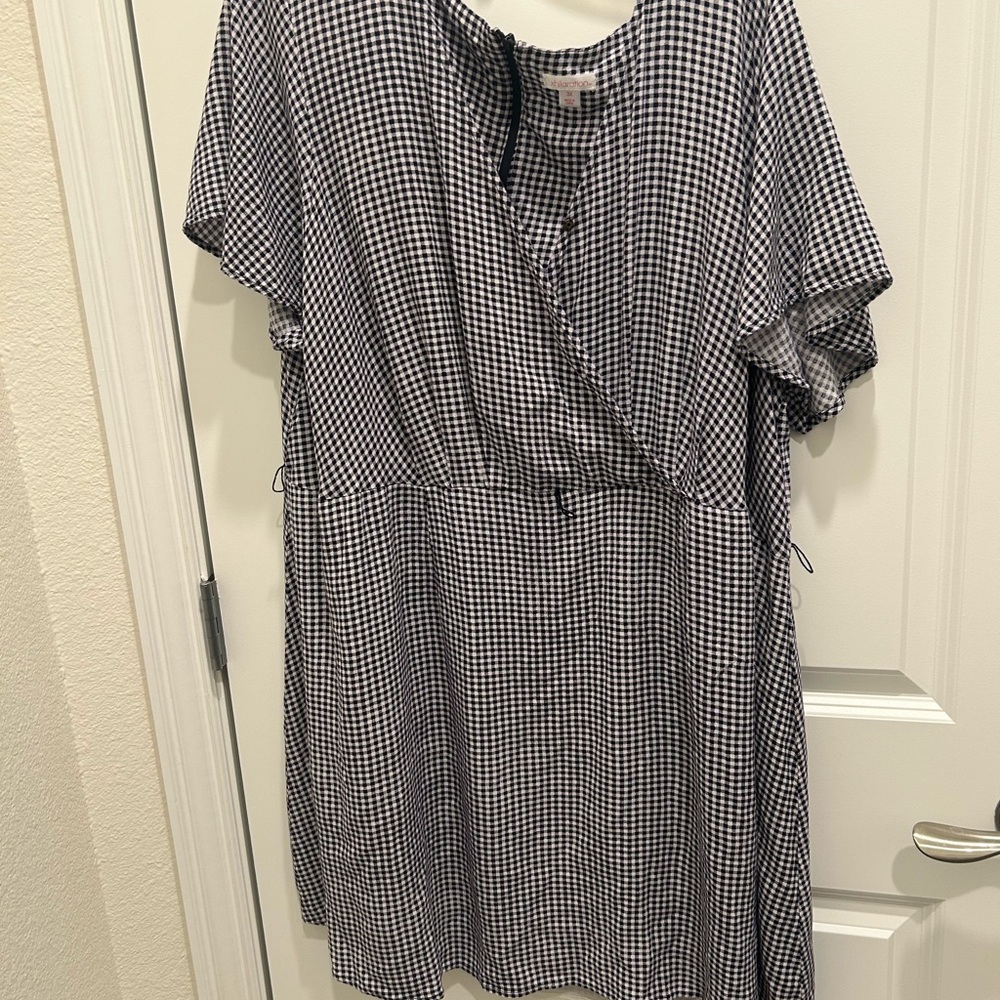 Xhilaration Black and White Checkered Dress